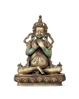 清 銅製大威德金剛護(hù)法造像