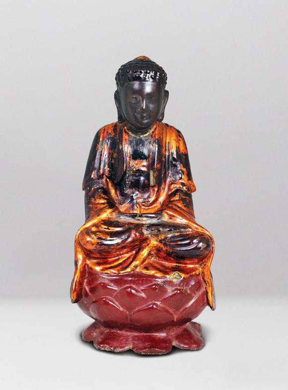 中信國際|2026 中信國際夏季藝術(shù)珍品拍賣會(第一期)元  銅漆金佛坐像
