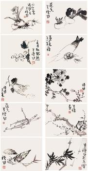 李苦禪  蔬果、花卉