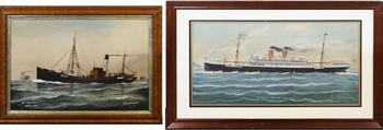 TWO MARITIME STEAM SHIP WORKS.