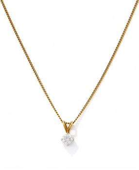 A DIAMOND SINGLE STONE PENDANT