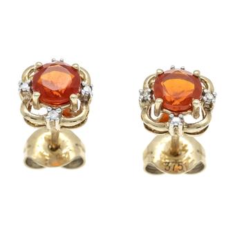 Fire opal stud earrings GG/WG 375/0