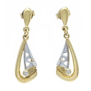 Two-tone stud earrings GG/WG 375/00