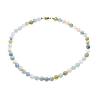 Beryl Necklace, 925/000 silver, gol