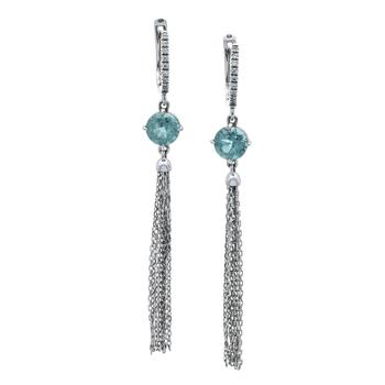 Gemstone earrings, 925/000 silver,