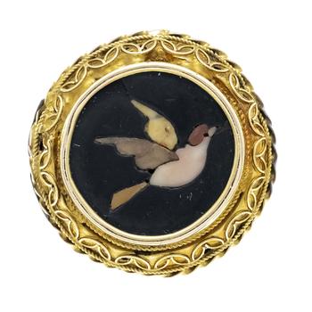 Delicate pietra dura brooch, GG 700