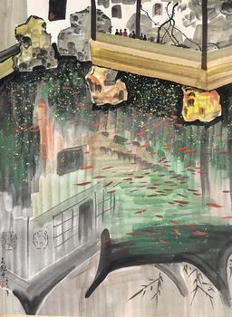 風(fēng)景 86*64 紙本立軸