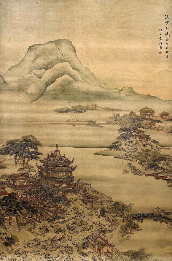 山東瑞蚨興拍賣|瑞蚨興拍賣2623期漢宮春曉 202*134 絹本立軸