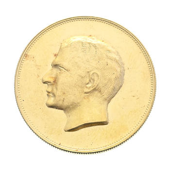 Royaume d'Iran,  Les 2.500 ans de l'Empire Perse , médaille commémorative en or, 1350SH/1971, diam. 3,7 cm, 37,5 g.