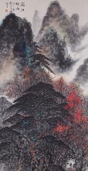 黎雄才紙本山水圖畫