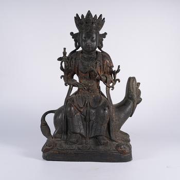 銅獅吼觀音造像