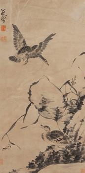 Bada Shanren Flowers and Birds (Hanging Scroll)