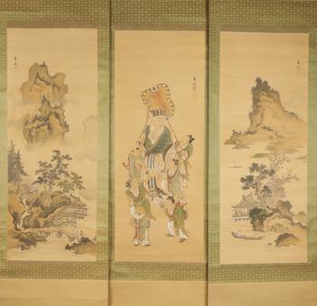 掛軸三幅 文晁