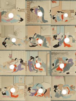 人物長(zhǎng)卷十二幅 僅限日本國(guó)內(nèi)運(yùn)輸