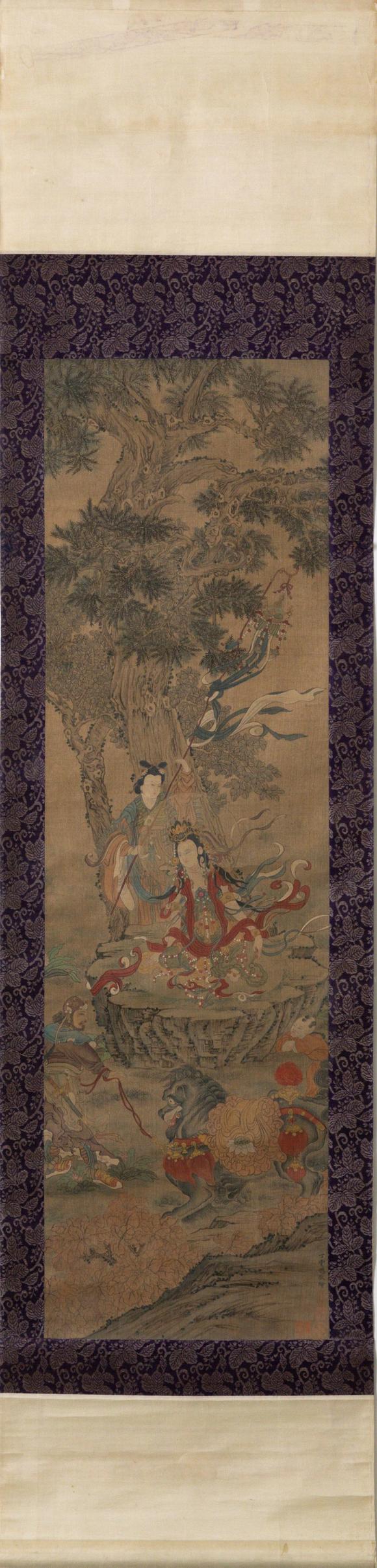 大阪美術(shù)商會(huì)|2026年大美會(huì)第三十四回夏季藝術(shù)品拍賣會(huì)明 丁雲(yún)鵬(傳) 文殊像