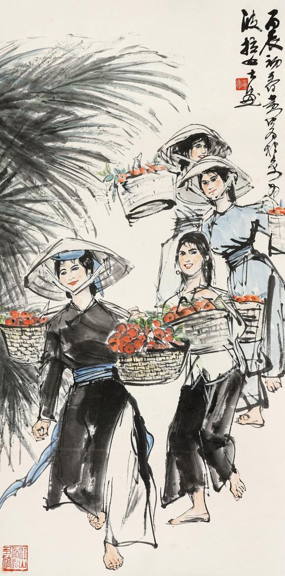 中鴻信黃胄（1925-1997）?豐收歸來
