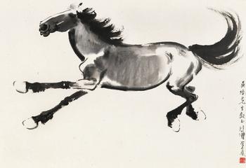 徐悲鴻（1895-1953）?為吳晗繪《天馬圖》