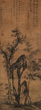 王紱（1362-1416）?枯木竹石圖