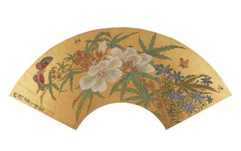 陳洪綬  花鳥扇面