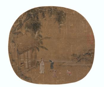 佚名  庭院一角