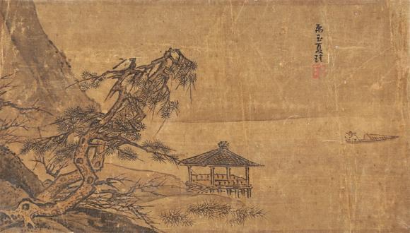 東京銀座（古美術(shù)宋磁）|日本東京銀座古美術(shù)春季拍賣(mài)會(huì)夏圭（南宋）（山中商會(huì)珍藏）  松亭漁隱