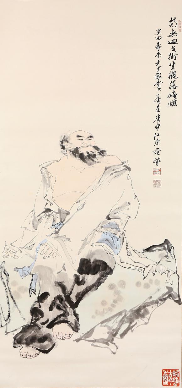 東京銀座（古美術(shù)宋磁）|日本東京銀座古美術(shù)春季拍賣會范曾  黑田上款  高士圖