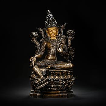 15世紀 合金銅度母坐像