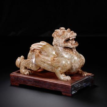 明以前 和田玉辟邪獸