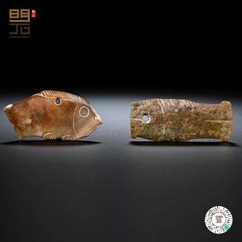 明 玉魚(yú)兩件一組