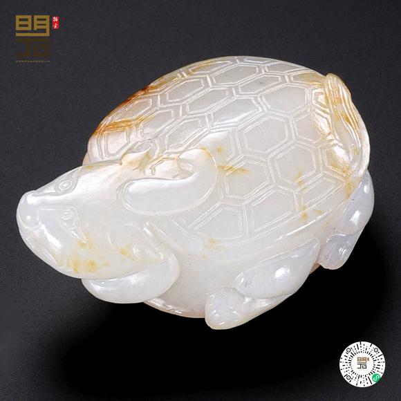北京明石拍賣(mài)有限公司|北京明石2026春季拍賣(mài)會(huì)清中期 白玉留皮巧雕龍龜