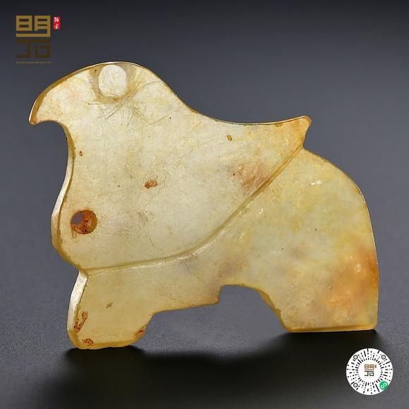 北京明石拍賣有限公司明 黃玉鳥形珮