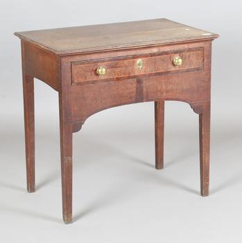 A George III provincial oak side table, probably North Country, the
