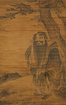佚名 人物圖 絹本掛軸