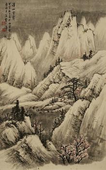 黃君璧 山水圖 紙本掛軸