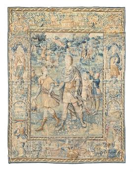 A FLEMISH BIBLICAL TAPESTRY 'THE SACRIFICE OF ISAAC', BRUSSELS, MID 17TH CENTURY