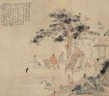華嵒 田居樂勝圖