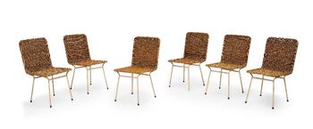 Carlo Hauner (1927-1996)?

Six dining chairs, circa 1950?