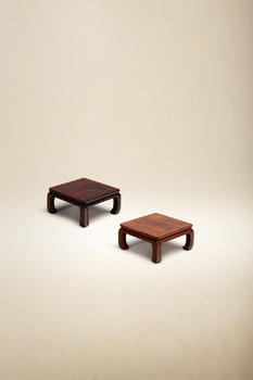 李平 (b.1963)  小葉紫檀 / 黃花梨 小幾一組兩件
