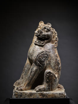 五代  石灰?guī)r獅子