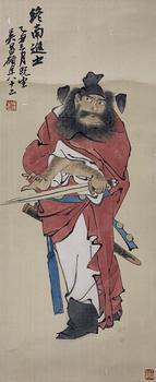 鐘馗 66.5×27cm 絹本設(shè)色立軸