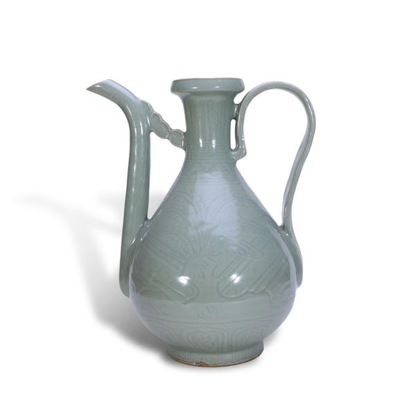春和美術(shù)元 龍泉窯青釉劃花執(zhí)壺