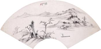 李杏芬    泛舟圖 扇面