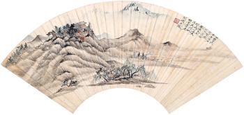 吳湖帆    山水 扇面