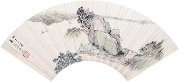 晏濟(jì)元    山水 扇面