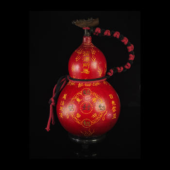 非遺朱砂紅大漆?魑魅魍魎封印法器葫蘆
