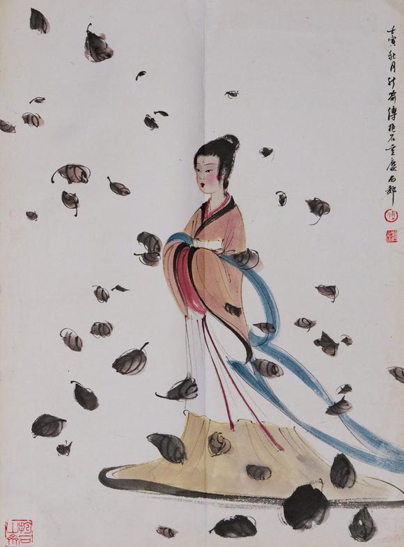 傅抱石人物册页