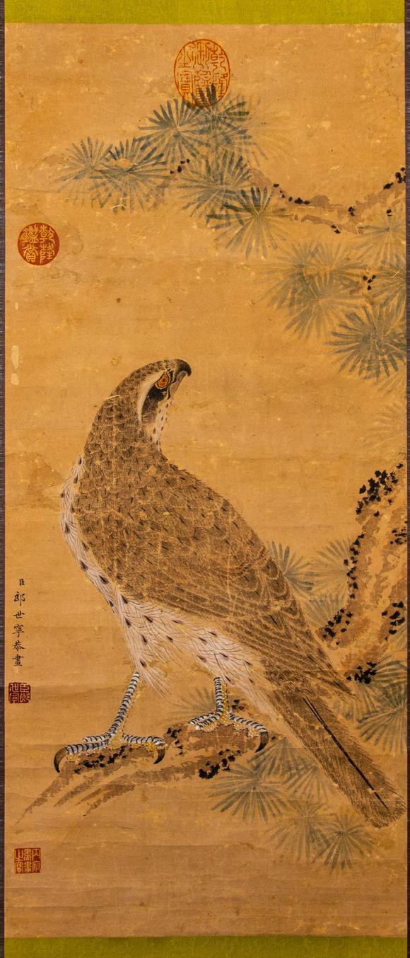 royal auction house中国清代 郎世宁款《睿智》立轴画