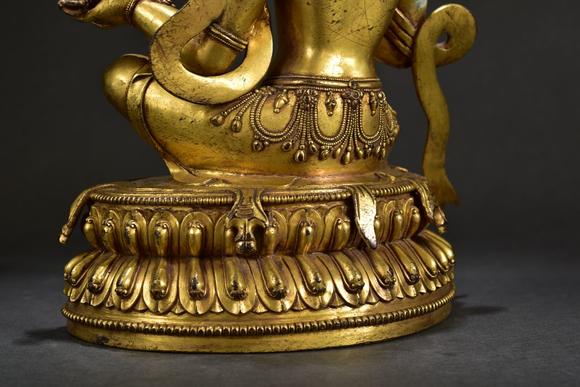 十七世纪铜鎏金金刚萨埵