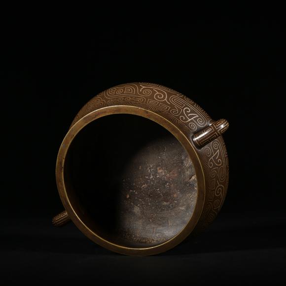 abronzecenserwarewithsilverqingdynasty