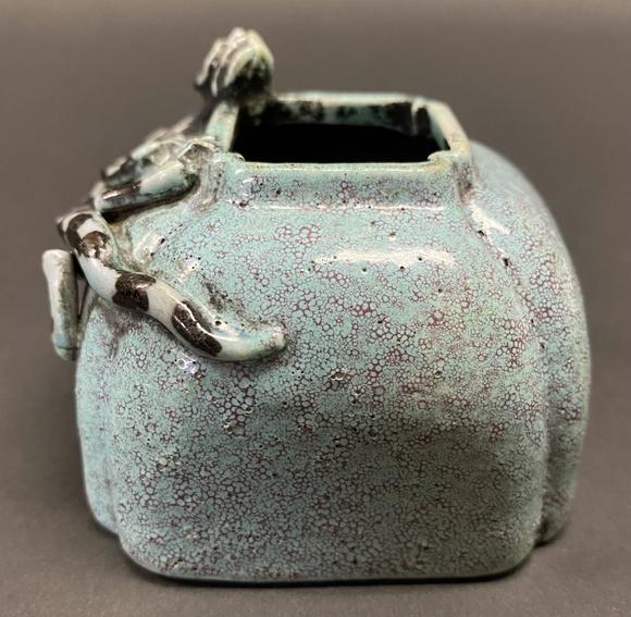 清炉钧釉螭龙水盂